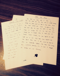 Clover Club Handwritten Lyric Sheet [Annual Member Gift]